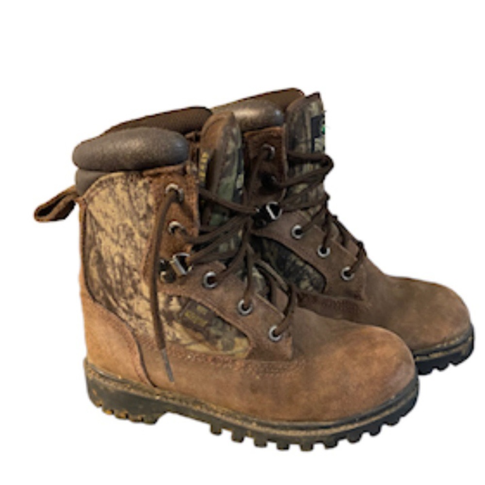 Redhead Hunting Boots Boys 2Y Medium Brown Camouflage 100% Waterproof RH29012MOB